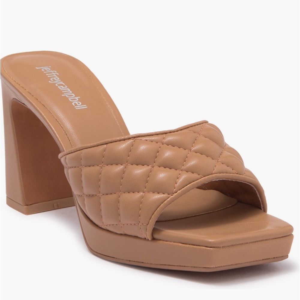 Jeffrey Campbell Women's New Tan Platform Heals/Mules Size 10